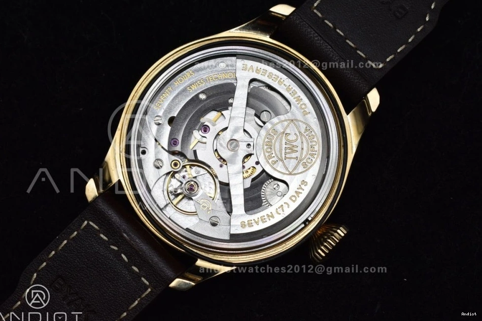 Black Brown A52000 Dial Pilot Edition on IW501005 Leather Big ZF 1:1 Best Bronze Strap Real 0206